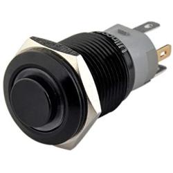 Ulincos Latching Pushbutton Switch U16F2 1NO1NC SPDT ON/Off Black Metal Shell with Yellow LED Ring Suitable for 16mm 5/8'' Mounting Hole (Yellow)
