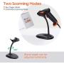 Tera 2D Barcode Scanner with Stand Wired USB 2.0 Handheld Read 2D QR Code Scanner Data PDF417 Matrix 1D Bar Code CMOS Image Barcode Reader for Windows Mac Linux Plug and Play