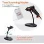 Tera 2D Barcode Scanner with Stand Wired USB 2.0 Handheld Read 2D QR Code Scanner Data PDF417 Matrix 1D Bar Code CMOS Image Barcode Reader for Windows Mac Linux Plug and Play