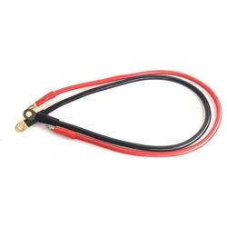 6 AWG Red+Black Battery Cable 2 feet Length with Gold Plated high Conductivity Terminal lugs Ideal for car, Boat Battery,Solar Battery Wiring. (A Pair) l