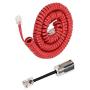 Telephone Handset Cord Detangler,Uvital 1 Pack Landline Handset Cord Cable 6Ft Uncoiled(0.72 Ft Coiled) and 1 Pack Anti-Tangle Telephone Cord Untangler 360 Degree Rotating Swivel Cord(Red)