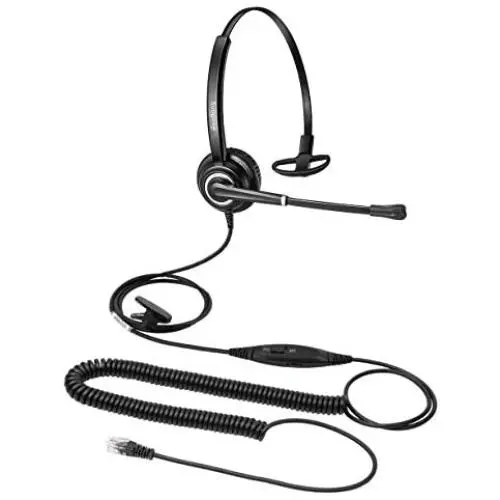 Telephone Headset with Mic Mute & Volume Control for Landline Phone, Call Center Headset with Noise Cancelling Microphone for 6941 7841 7941 7942 7945 7960 7961 7962 7965 8845 8945