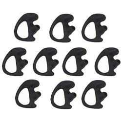10 Left Medium Black Flexible SEMI Custom Ear Mold Insert Rubber Gel EARPIECE Police Patrol Duty Gear…