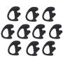 10 Left Medium Black Flexible SEMI Custom Ear Mold Insert Rubber Gel EARPIECE Police Patrol Duty Gear…
