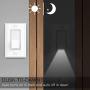 2Pack-SOZULAMP Illuminated Light Switch-Easy Install,Auto On/Off GuideLight White Wall Switches with Night Lights,Single Pole,15 Amp 120/277V,Decora Paddle Rocker AC Quiet Switch(Daylight LED)
