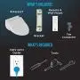 TOTO SW3056#01 S550E Electronic Bidet Toilet Seat with Cleansing Warm, Nightlight, Auto Open and Close Lid, Instantaneous Water Heating, and EWATER+, Elongated Contemporary, Cotton White