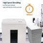 WOLVERINE 10-Sheet Super Micro Cut High Security Level P-5 Heavy Duty Paper/CD/Card Ultra Quiet Shredder for Home Office by 40 Mins Running Time and 6 Gallons Pullout Waste Bin SD9112(White ETL)
