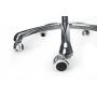 CTA Digital: Heavy-Duty Height-Adjustable Rotating Tablet Stand with Gooseneck, Locking Wheels, Fits 10.2-Inch (7th & 8th Gen.), iPad Air 3, 12.9-Inch iPad Pro & More, Silver, Universal (PAD-HFS)