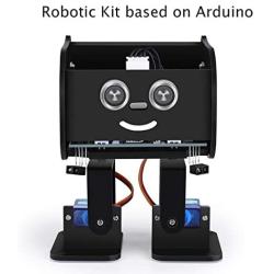 ELEGOO Penguin Bot Biped Robot Kit Compatible with Arduino Project with Assembling Tutorial,STEM Kit for Hobbyists, STEM Toys for Kids and Adults, Black Version