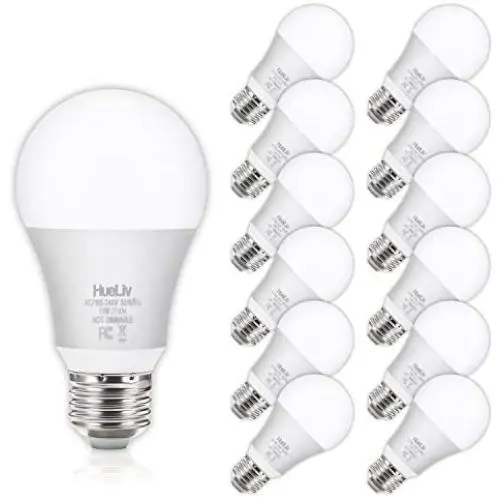 12Pack A19 LED Light Bulbs, 100 Watt Equivalent LED Bulbs, 2700K Warm White, No Flicker E26 Edison Medium Screw Base Bulbs, 1100Lumens, Non Dimmable
