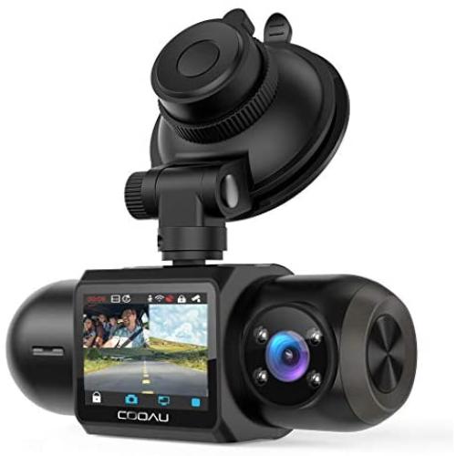 Uber Dual 1080P FHD Built-in GPS Wi-Fi Dash Cam, Front and Inside Car Camera Recorder with Infrared Night Vision, Sony Sensor, Supercapacitor, 4 IR LEDs，G-Sensor, Parking Mode, Loop Recording (D30)