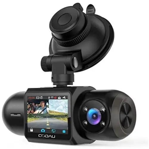 Uber Dual 1080P FHD Built-in GPS Wi-Fi Dash Cam, Front and Inside Car Camera Recorder with Infrared Night Vision, Sony Sensor, Supercapacitor, 4 IR LEDs，G-Sensor, Parking Mode, Loop Recording (D30)