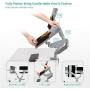 EleTab Dual Arm Monitor Stand - Height Adjustable Desk Monitor Mount Fits for 2 Computer Screens 17 to 32 inches - Each Arm Holds up to 17.6 lbs