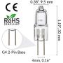 Simba Lighting Halogen G4 T3 10 Watt 120lm Bi-Pin Bulb (10 Pack) 12 Volt A/C or D/C for Accent Lights, Under Cabinet Puck Light, Chandeliers, Track Lighting, 10W 12V 2 Pin JC Warm White 2700K Dimmable