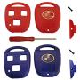 for Lexus Key Fob Shell,Replacement Key Case Housing Keyless Entry Remote Key Fob with Stickers Fit for Lexus GS300 GS400 GS430 GX470 IS300 LS400 LS430 LX470 RX300 RX330 (1 Red+1 Blue)