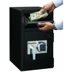 Sentry Safe DH109E Depository Safe, 1.09 ft3, 14w x 15-3/5d x 24h, Black (SENDH109E)