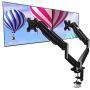 Suptek Dual Monitor Mount Stand-Height Adjustable Gas Spring Monitor Arm Desk Mount for 2 Computer Screens 17 to 27 inches - Each Arm Holds up to 13.2lbs(MD8SP)