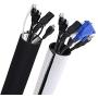 Management Sleeve Wire, GIKPAL 120 inch Cable Cord Organizer Flexible Cable Wrap Wires Hider Protector for Pets TV Computer Office Home Car