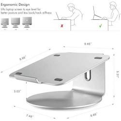 MagicHold Ergonomic Design Laptop/Compatible with MacBook(11-17 inch) Aluminum Stand/Mount with Bottom swivels/Turn (Silver)