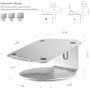 MagicHold Ergonomic Design Laptop/Compatible with MacBook(11-17 inch) Aluminum Stand/Mount with Bottom swivels/Turn (Silver)