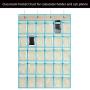 KEEPJOY Classroom Pocket Charts for Cell Phone Calculator Holders, Pocket Organizer for Cell Phone Jail with 30 Clear Pockets Chart Size 33.5 x 24.5 Inch Classroom Pocket Storage (Beige)