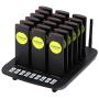 BYHUBYENG Social Distancing Buzzer Restaurant Pager System with 18Pcs Coaster Pagers Long Range Wireless Calling System for Clinic Food Truck Church