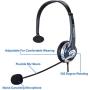 Callez 2.5mm Cordless Phone Headset Mono, Hands-Free Telephone Headset With Noise Canceling Mic For DECT AT&T ML17929 Vtech Panasonic KX-T7630 KX-T7633 Uniden RCA Cisco Call Center Home Office(C300D1)