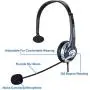 Callez 2.5mm Cordless Phone Headset Mono, Hands-Free Telephone Headset With Noise Canceling Mic For DECT AT&T ML17929 Vtech Panasonic KX-T7630 KX-T7633 Uniden RCA Cisco Call Center Home Office(C300D1)