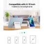 UGREEN Tablet Stand Holder Adjustable Compatible for iPad 10.2 2019 iPad Pro 11 Inch 2020 iPad 9.7 2018 iPad Mini 5 4 3 2 iPad Air Nintendo Switch iPhone 12 Pro Max 11 XS XR X 8 Plus 7 6 White