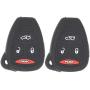 WFMJ 2Pcs Black Silicone Smart 4 Buttons Remote Key Case Cover Bag for 2006 2007 Jeep Grand Cherokee Dodge Chrysler Magnum Durango Charger 300