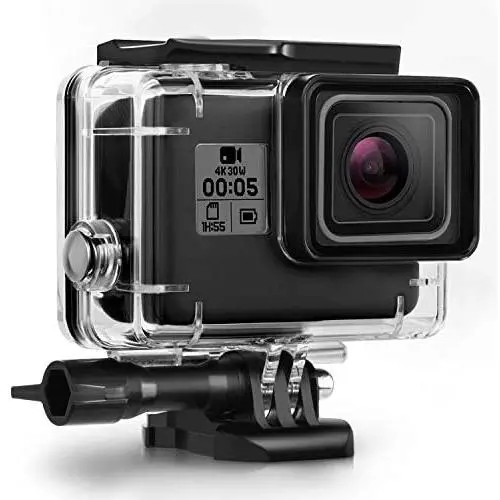 Kupton Housing Case Compatible with GoPro Hero 7 Hero 6 Hero 5 Black Hero 2018 Waterproof Case Diving Protective Housing Shell 45m with Bracket Accessories, Compatible with Go Pro Hero7 Hero6 Hero5