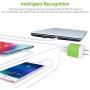 Charger Plug, Charging Block Sicodo 5-Pack 3.1Amp 3-Port USB Charger Cube for iPhone X/8/7/6S/6S Plus/6 Plus/6, Samsung Galaxy, LG, HTC, Moto, Kindle Charger Box (5Pack:Black+Green+Blue+Purple+Rose)