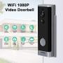 XODO VD1 Smart Home Wireless Security Camera with Night Vision - Waterproof Video Doorbell/WiFi 1080P HD 166°Wide Angel/2-Way Audio/No Monthly Fee/Real-Time Alerts/Rechargeable Batteries/32GB SD Card