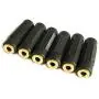 3.5mm Stereo Jack to 3.5mm Stereo Jack Female to Female Adapter Connector Gold Plated (6 Pack)