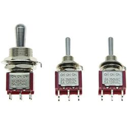 SALECOM 1x Guitar/AMP Fat Bat Toggle Switch DPDT 3 Way ON ON ON and 2x Mini Toggle Switches On/On/On