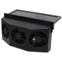 Tonquu Solar Powered Car Ventilator, Solar Powered Car Exhaust Fan, Car Radiator,Eliminate The Peculiar Smell Inside The Car and Can Be Used for General Types of Cars(Black)
