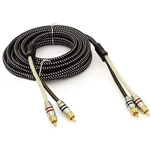 Sundown Audio 12 Ft Saz 2 Channel Solid 100% OFC Copper Twisted RCA Wire