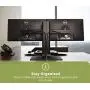 Uprite Ergo Sit2Stand Desktop Height Adjustable Workstation - Dual Monitor - Black/Black