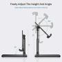 Foldable Cell Phone Stand, Yootech Angle & Height Adjustable Desktop Phone Holder Dock, Phone Cradle with Stable Anti-Slip Design Compatible with iPhone 12/Samsung Galaxy S21/Kindle/Tablet(4-10'')