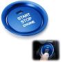 iJDMTOY 2pc Set Blue Aluminum Keyless Engine Push Start Button & Surrounding Decoration Ring Compatible With Mazda 3 6 CX-3 CX-5 CX-9 MX-5 w/Push Start Engine Feature