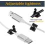 100 Pcs Self Adhesive Cable Management Clips, SOULWIT Adjustable Cable Organizers Sticky Wire Clips Cord Holder for TV PC Laptop Ethernet Cable Desktop Home Office (Black,Medium)