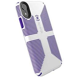 Speck Products CandyShell Grip iPhone XR Case, White/Ultraviolet Purple