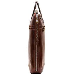 Floto Firenze Slim Leather Briefcase Attache Messenger Bag Small