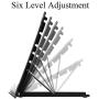 Laptop Riser Stand Support Adjustable Laptop Stand for Pad Tablet Notebook, 9.5 x 7.5 x 0.5 Inches, Black