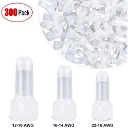 Nilight - 50036R Closed End Crimp Terminal 300 pcs 22-16/16-14/12-10 Gauge Nylon Wire Connector Kit,2 Years Warranty