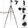 Endurax Camera Tripod 60'' for Canon Nikon Phone DSLR Tripods Stand with Universal Phone Mount & Remote Shutter Max Load 6.6 lb