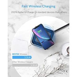 USB Power Strip with Wireless Charger BESTEK 8-Outlet Surge Protector and 40W 6-Port USB Charging Dock Station,1500 Joules,ETL Listed,Dorm Room Accessories (8AC+6USB+Wireless Charger-Black)