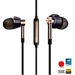 1MORE Triple Driver In-Ear Earphones Hi-Res Headphones with High Resolution, Bass Driven Sound, MEMS Mic, In-Line Remote, High Fidelity for Smartphones/PC/Tablet - Gold
