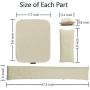 Keyboard Wrist Rest and Ergonomic Mouse Pad Set, Washable Keyboard Mouse Wrist Support Pad Bean Bag for Carpal Tunnel, Office Workers, Massage Ergobeads & Cotton Fabric, White