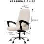 WOMACO Printed Office Chair Covers, Stretch Computer Chair Cover Universal Boss Chair Covers Modern Simplism Style High Back Chair Slipcover (A3, Large)